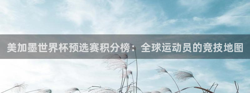美加墨世界杯预选赛积分榜：全球运动员的竞技地图